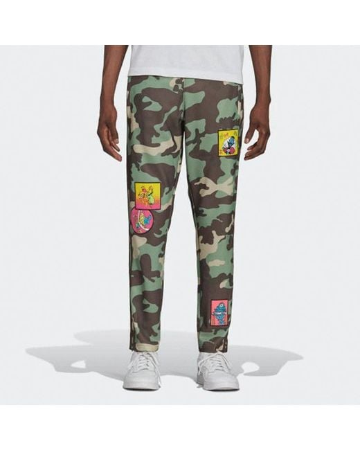 Adidas Green Originals X Jeremy Scott Crossover Camouflage Sports Pants/Trousers/Joggers for men