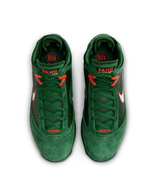 Nike Green X Florida A&M University Lebron 7 Retro 'Rattlers for men