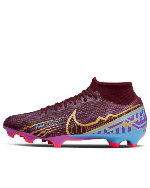 Nike Red Kylian Mbapp X Mercurial Superfly 9 Academy Fg Mg 'Dark Beetroot' for men