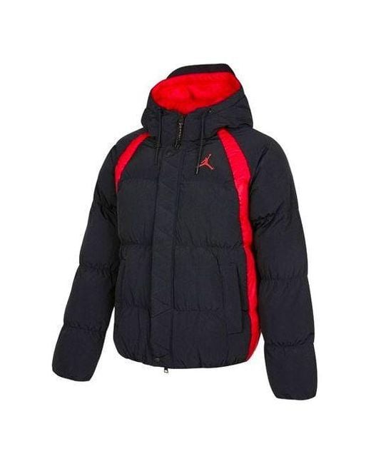 Nike Blue Contrasting Colors Printing Stay Warm Hooded Jacket for men