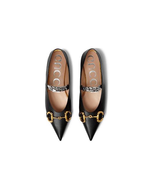 Gucci Black (Wmns) Ballet Flat With Horsebit Leather