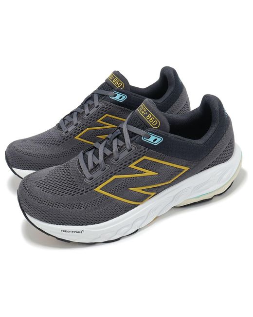 New Balance Blue Fresh Foam X 860V14 'Magnet Ginger Lemon Jade' for men