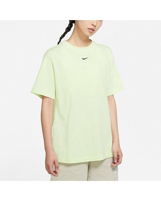 Nike Green (Wmns) Sportswear Essential Sports Running Training Round Neck Short Sleeve T-Shirt