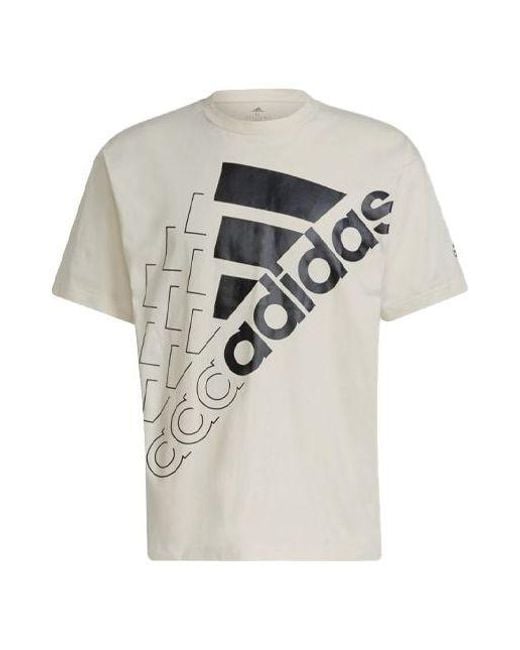 Adidas White Logo Alphabet Printing Short Sleeve Couple Style for men
