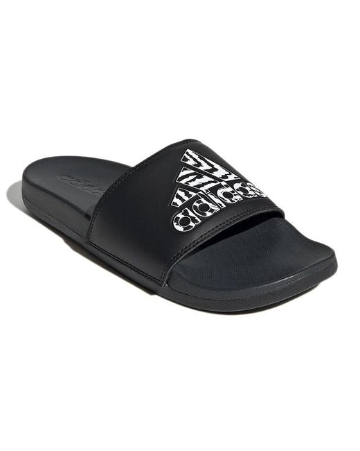 Adidas Black (Wmns) Adilette Comfort Slide Zebra'