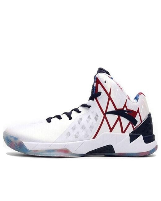 Anta Blue Thompson Kt1 'usa Home' Basketball Shoes White Black And Red for men