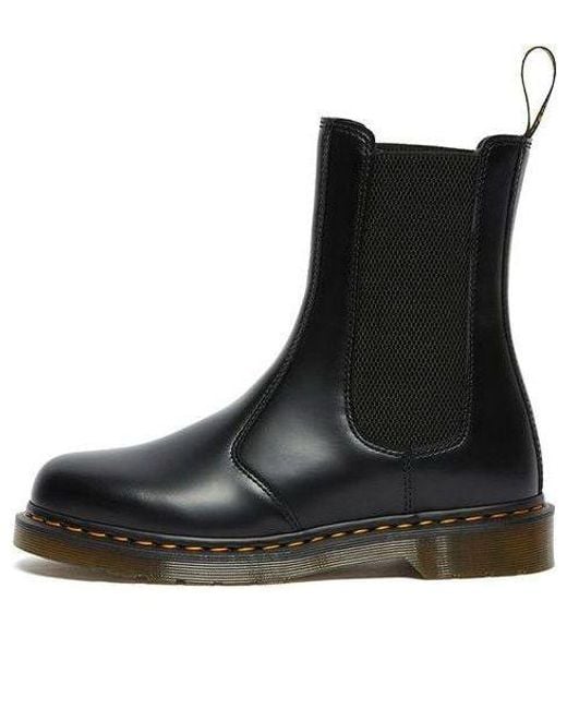 Dr. Martens Black (Wmns) 2976 Hi Smooth Leather Chelsea Boots