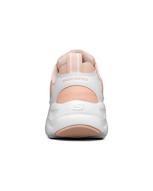 Skechers White (Wmns) D Lites Low Running Shoes