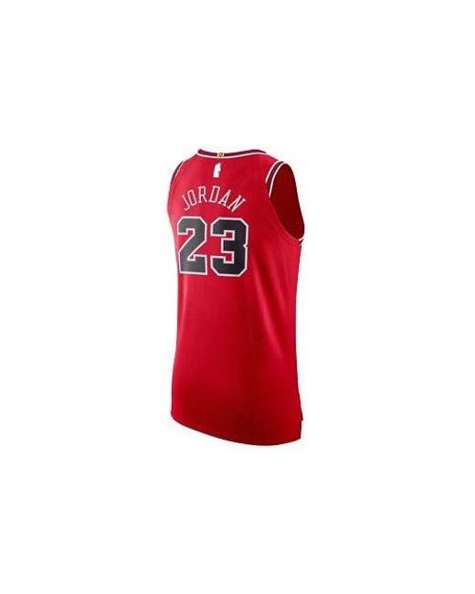 Nike Red Nba Michael Jordan Chicago Bulls Icon Edition Authentic Jersey #23 Box Edition' for men