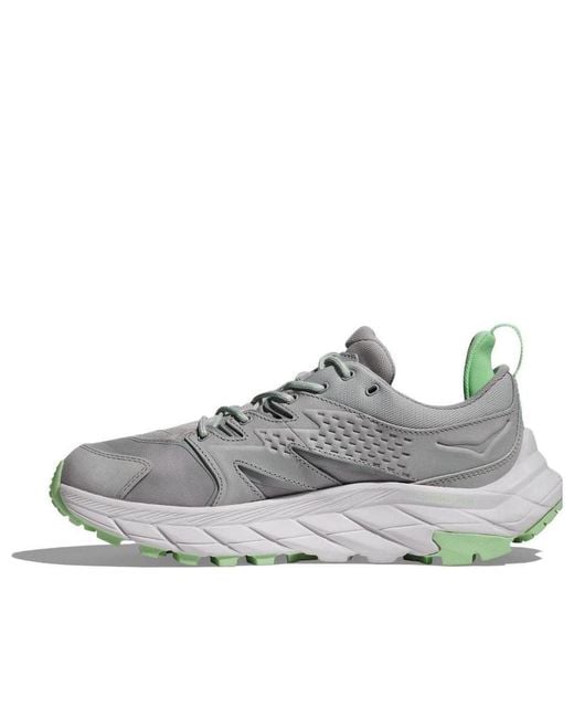 Hoka One One Gray Anacapa Low Gore-Tex 'Harbor Mist Lime Glow'