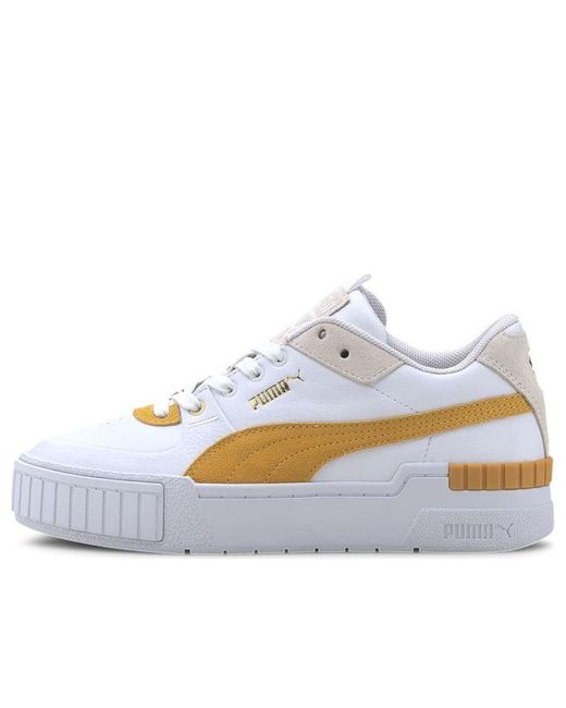 PUMA White (Wmns) Cali Sport Heritage 'Golden Rod'