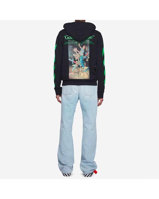 Off-White c/o Virgil Abloh Black Graphic Print Cotton Zipped For for men