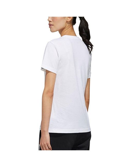 Adidas White (Wmns) Boxed Logo Graphic T-Shirt Asia Sizing