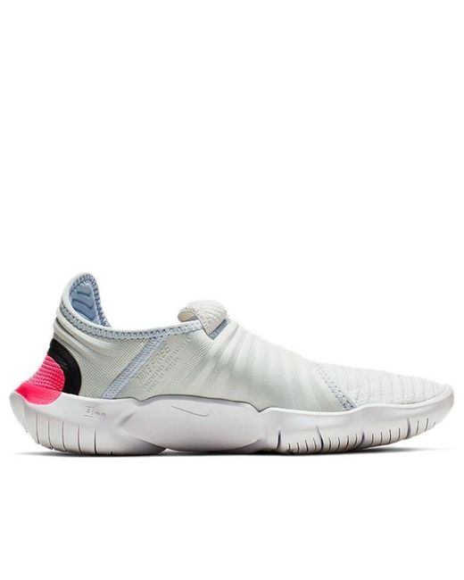 Nike White (Wmns) Free Rn Flyknit 3.0 'Half'