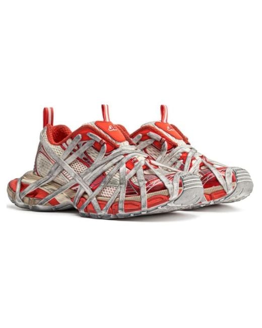 Balenciaga Red 3Xl Extreme Lace Sneakers Mesh And Polyurethane' for men