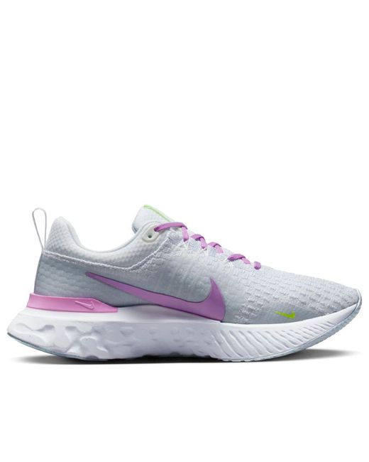 Nike White (Wmns) React Infinity Run Flyknit 3 Rush Fuchsia'