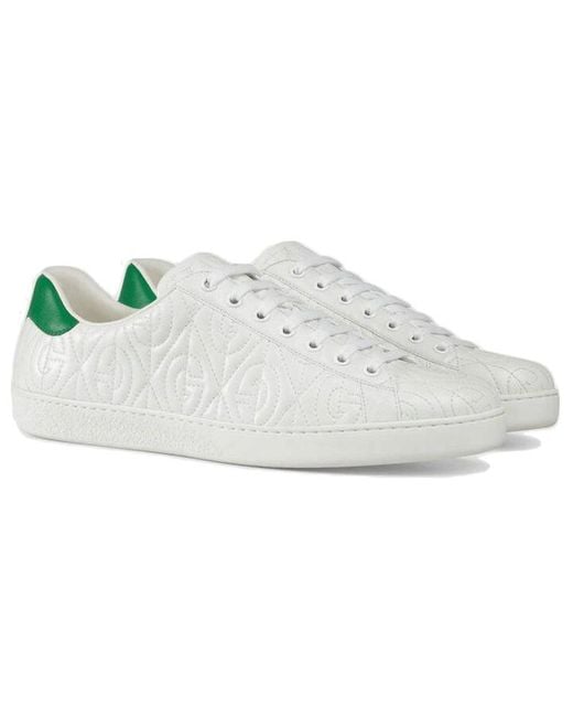 Gucci White Ace G 'Rhombus for men