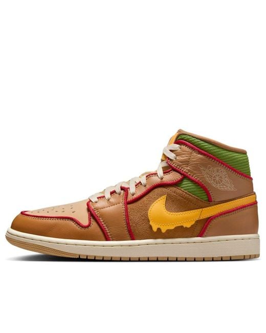 Nike Brown 1 Mid Se 'Cheeseburger' for men