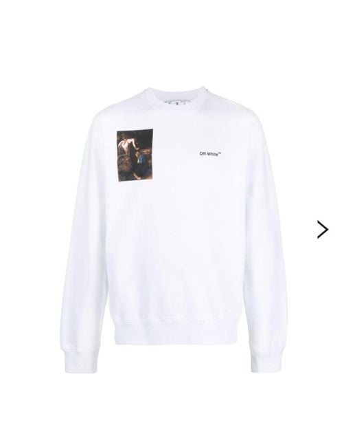 Off-White c/o Virgil Abloh White Caravaggio-Print Sweatshirt for men