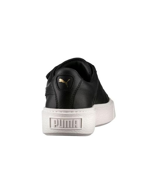 PUMA Black (Wmns) Basket Platform Big Strap
