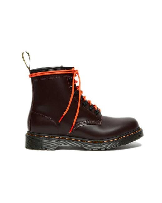 Dr. Martens 10 Ben Smooth Martin Boots Brown/red
