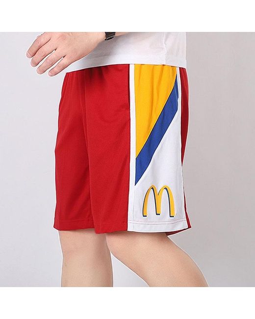 Adidas Red Loose Sports Breathable Shorts for men
