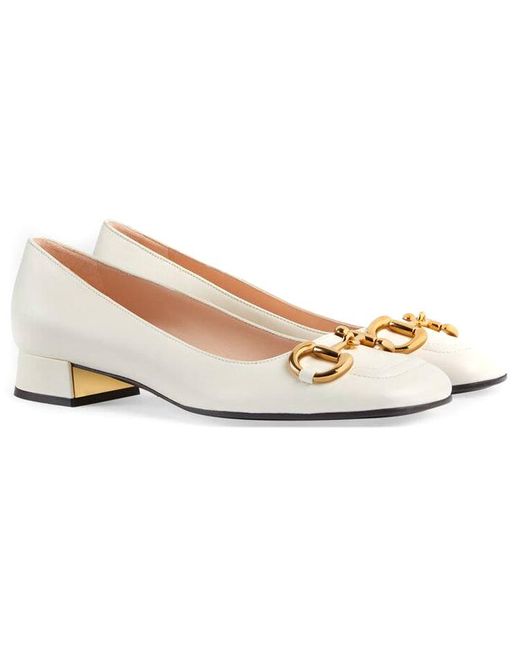 Gucci Natural (Wmns) Ballet Flat With Horsebit Leather'