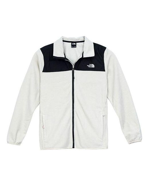 The North Face White Logo Fleece Jacket for men