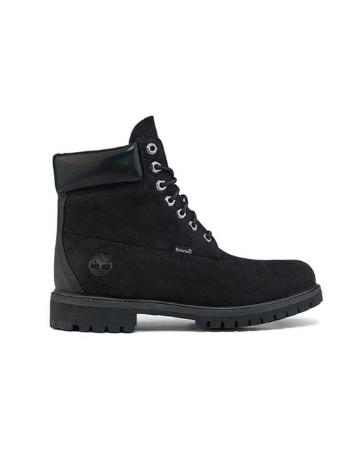 Timberland Black Premium 6 Inch Waterproof Wide-Fit Boot Nubuck' for men