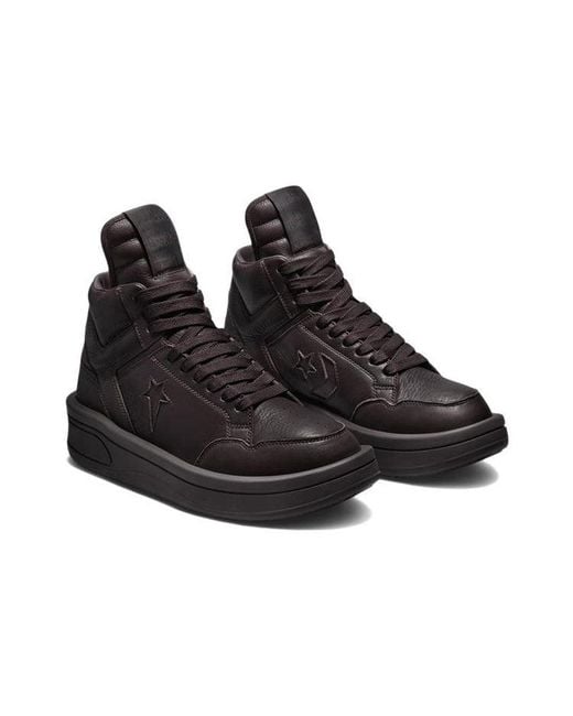 Converse Black Rick Owens X Turbowpn Mid 'Clay' for men