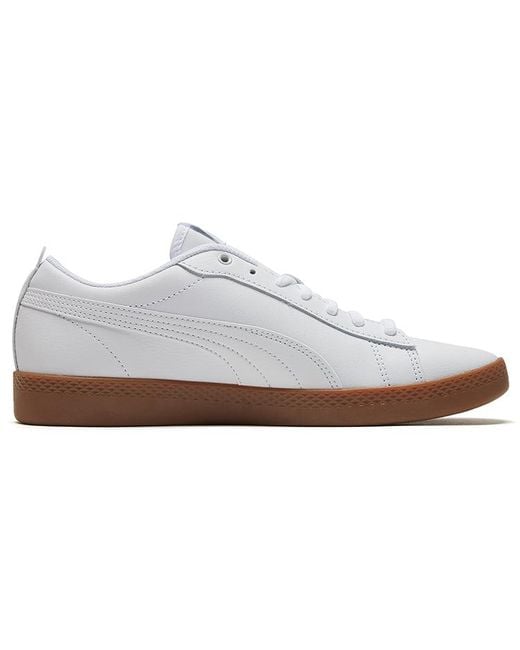 PUMA White (Wmns) Smash V2 L Gum'