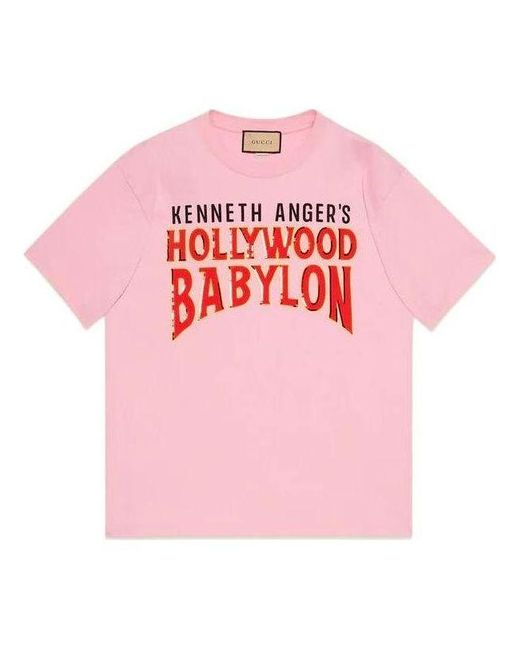 Gucci Pink Hollywood Babylon Cotton T-shirt