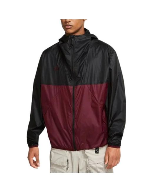 Nike Blue Acg Colorblock Waterproof Lightweight Hooded Jacket for men