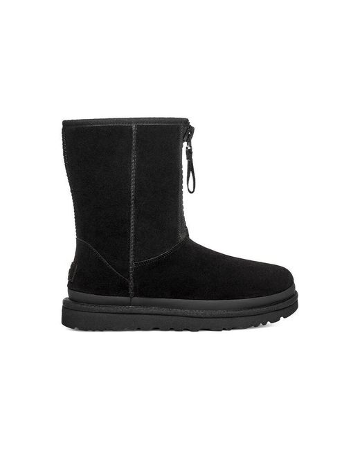 Ugg Black (Wmns) Classic Short Zipper Tape Logo Boot