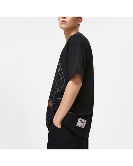 Li-ning Black X Disney Zootopia Graphic T-Shirt for men