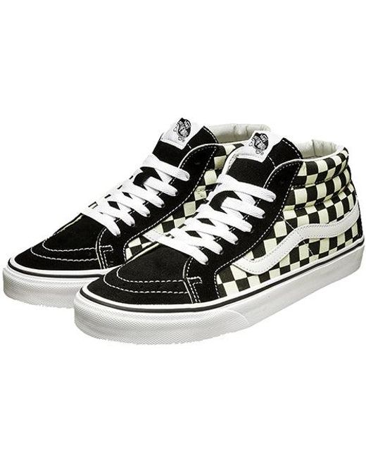 Vans Black Sk8-Mid Reissue 'Checkerboard' for men