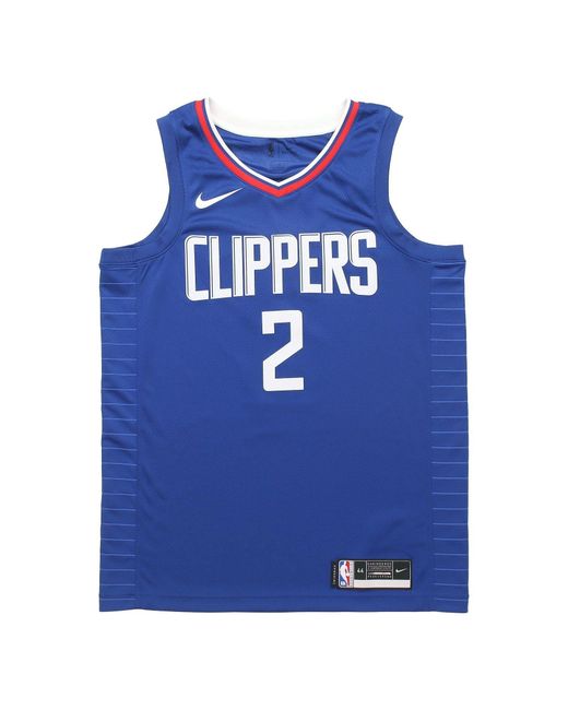 Nike Blue Nba Sports Basketball Jersey Sw Fan Edition Los Angeles Clippers Leonard 2 for men