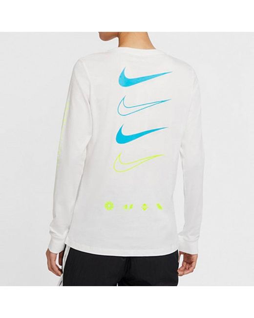 Nike Blue (Wmns) Sportswear Round Neck Long Sleeves Casual