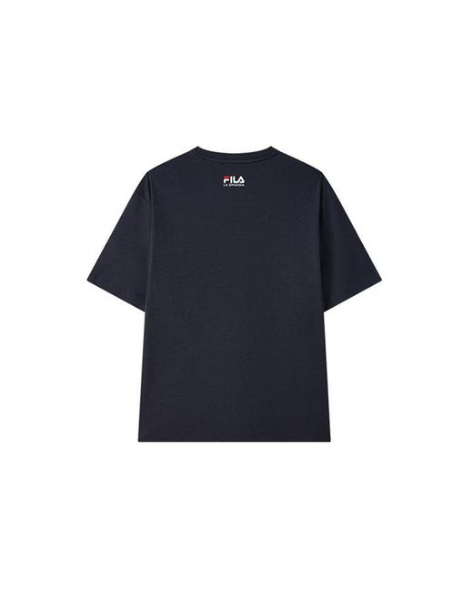 Fila Blue Printing Loose Short Sleeve for men