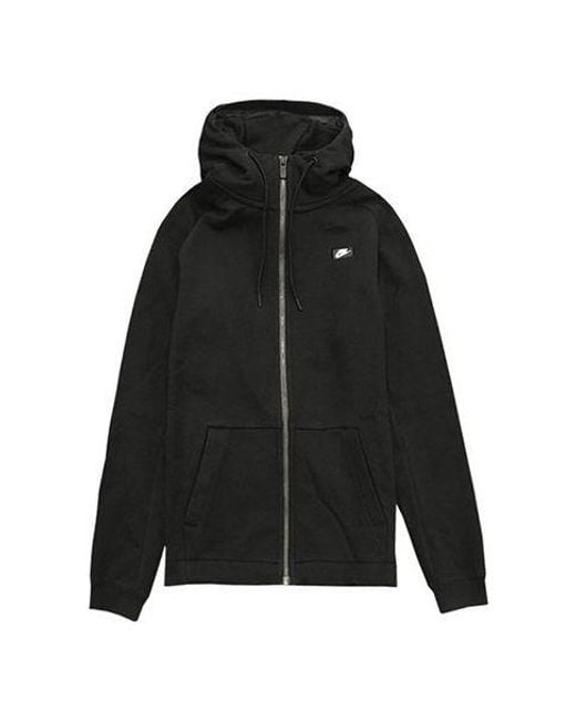 Nike Black Athleisure Casual Sports Cozy Wear-Resistant Hooded Jacket for men