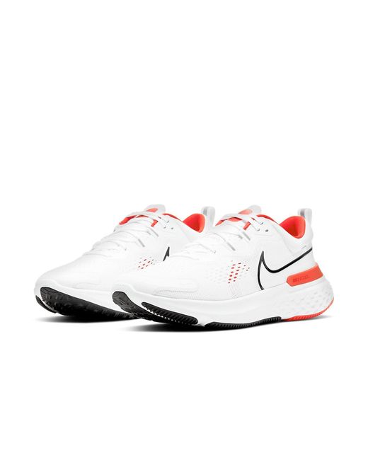 Nike White React Miler 2 Chile' for men