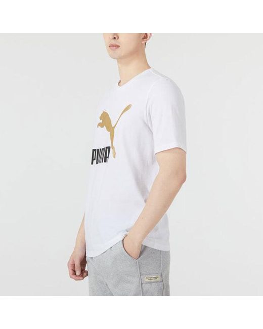 PUMA White Classics Logo Metallic Tee for men