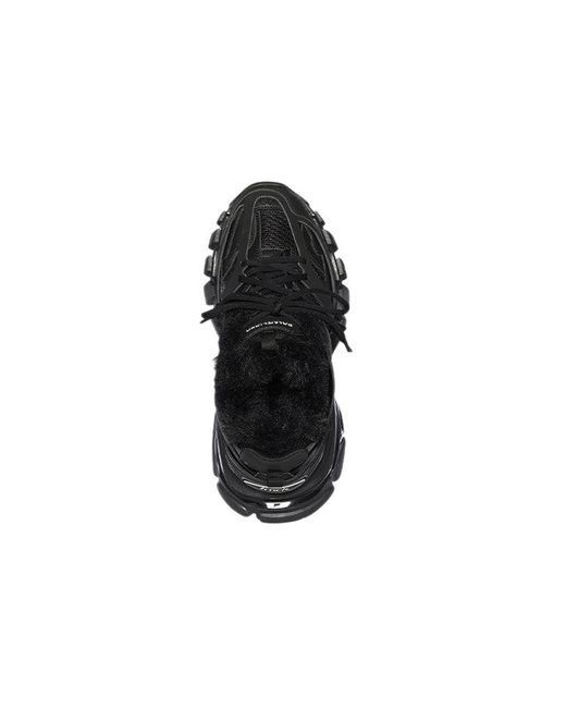 Balenciaga Black Track Sneaker 'Faux Fur' for men