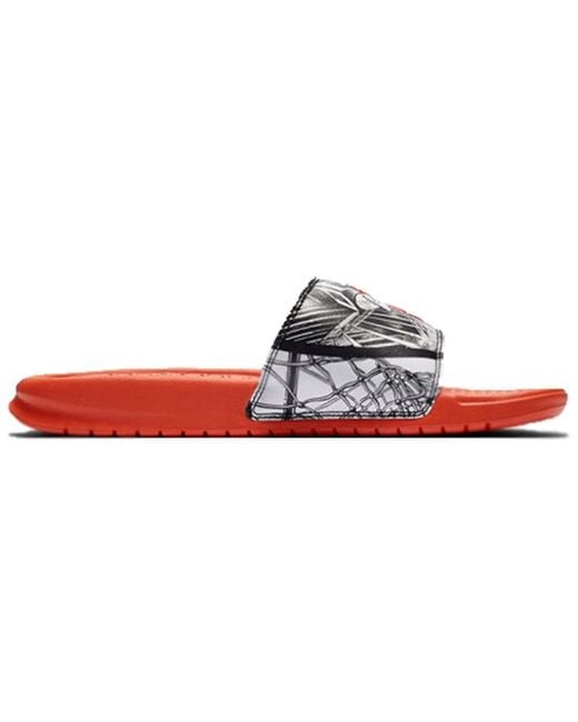 Nike Red Benassi Jdi Print 'Team' for men