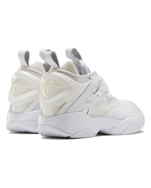 Reebok White Juun J X Pump Court Metallic' for men