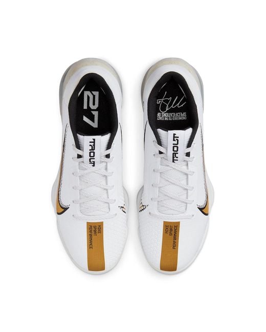 Nike White Force Zoom Trout 7 Pro Metallic' for men