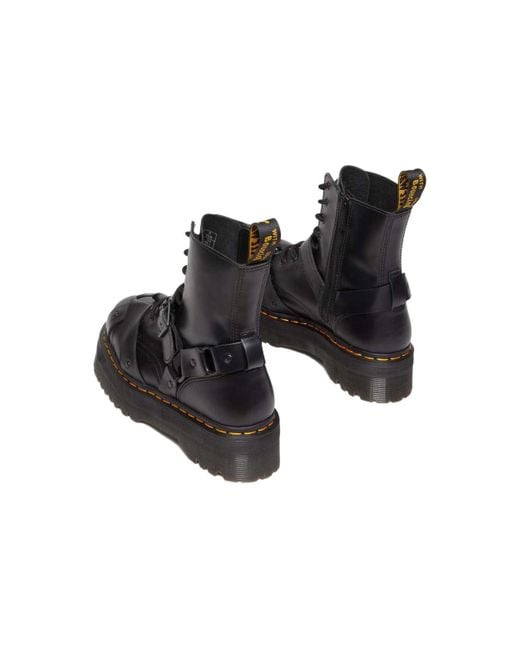 Dr. Martens Black Jadon Harness Leather Platform Boots