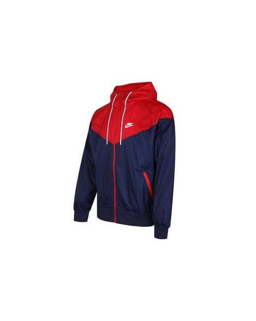 Nike Blue Sportswear Windrunner Casual Hooded Jacket for men