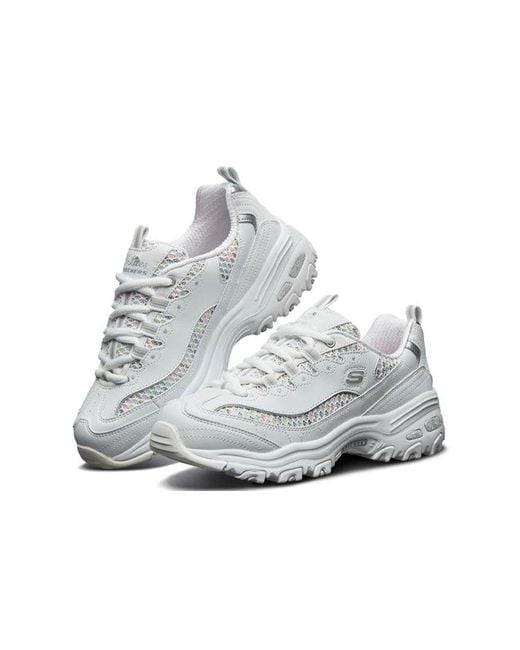 Skechers White (Wmns) D'Lites 1.0 Sneaker Gs