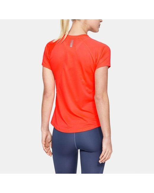Under Armour Red (Wmns) Qualifier Hexdelta Round-Neck